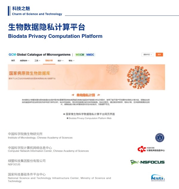 生物数据隐私计算平台被“2023年世界互联网大会领先科技奖成果集《科技之魅》”收录