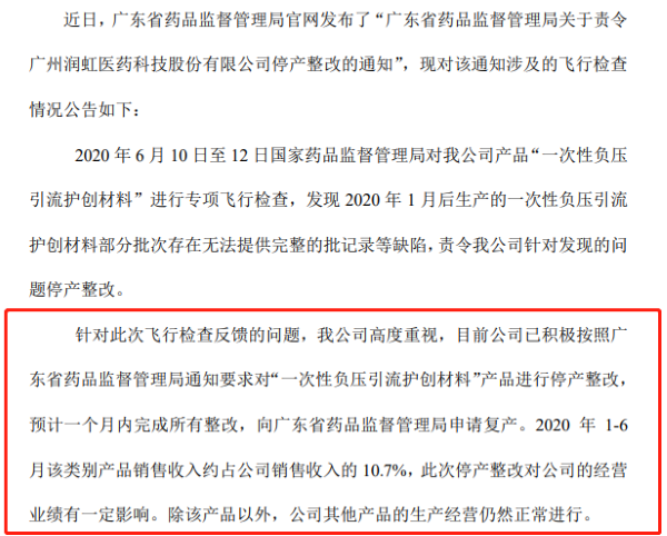 关于个别产品停产整改的公告(6月30日发布) 